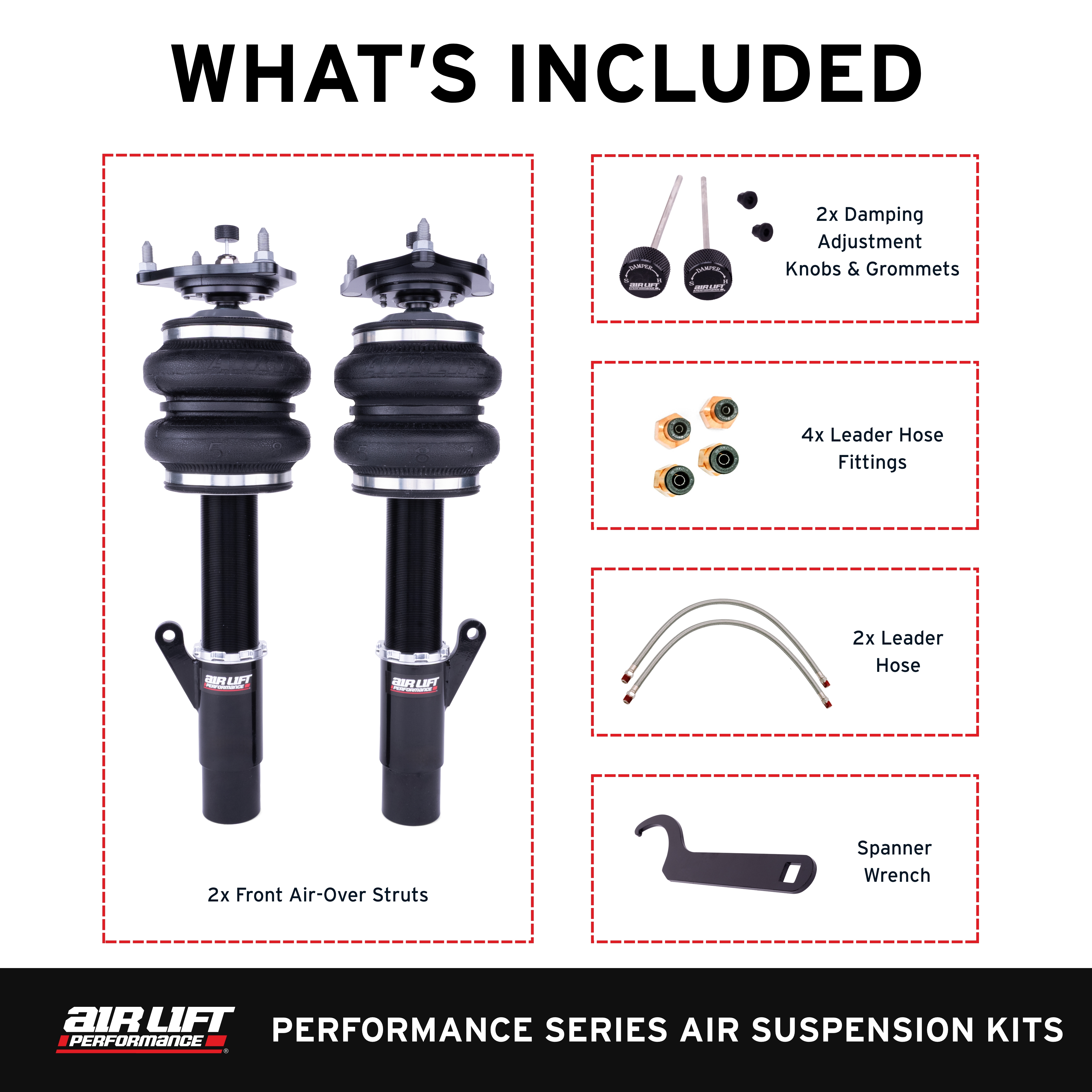 Air Lift Performance 76008 Air Lift Performance Front Air Spring Suspension Kit